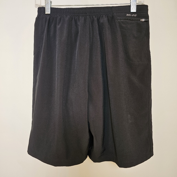 Nike black runners or biker shorts with neon green pro combat lining men size M - Picture 4 of 8